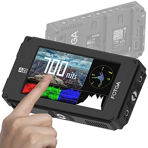 Fotga A50Tls 5Inch Fhd Ips Dci-P3 Wide Color Gamut Touchscreen Video Cinema Dslr Camera Field Monitor,Waveform,Vector,3D Lut,Fhd,700Nit,1920X1080 Hdmi 4K & 3G Sdi Input/Output,Dual Battery Plate #TOP16