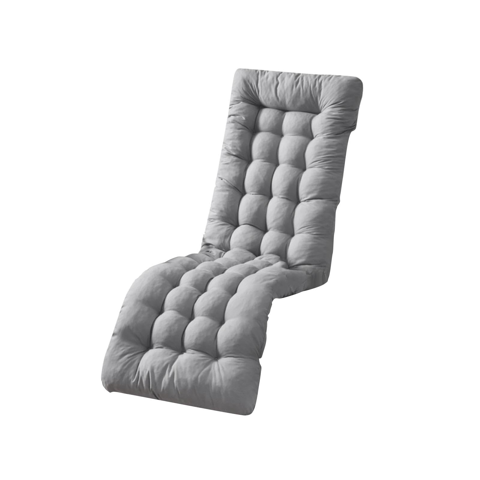 Fashion My Day Lounge Chair Cushion Reclining Sun Lounger Mattress for Outdoor Patio Grey-image-43