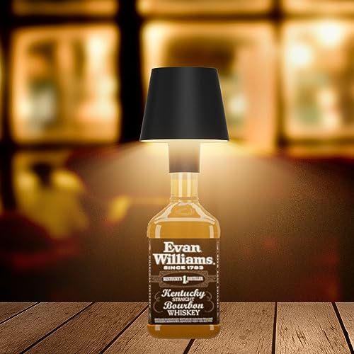 Coinmit LED Akku flaschenlicht, 5500mAh dimmbare Tischleuchte, IP54 kabellose Flaschenleuchte, Touch Tischlampe für innen/außen, Restaurant und Bar, schwarz...