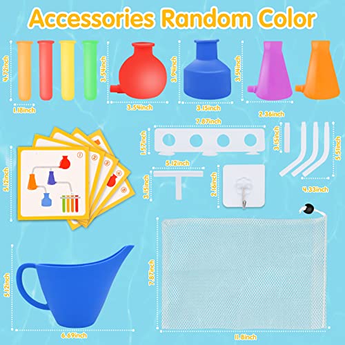 Joyreal Bath Toys For Kids Silicone Bathtub Toys With Mesh Bag, Science Lab Shower Water Toys For Kids Ages 4-8, Toddler #TOP6