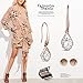 SHEGRACE Wedding Earrings for Bridesmaids, Rose Gold Plated Hook Earrings, Oval Dangle Earring Drop Earrings