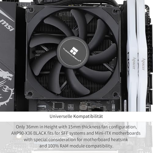 Refroidisseur de CPU Thermalright AXP90 X36 Noir Bas Profil avec Ventilateur 2700tr/min - 6