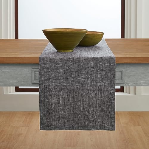 image for Solino Home Linen Table Runner 144 Inches Long - Athena, 100% Pure Lin