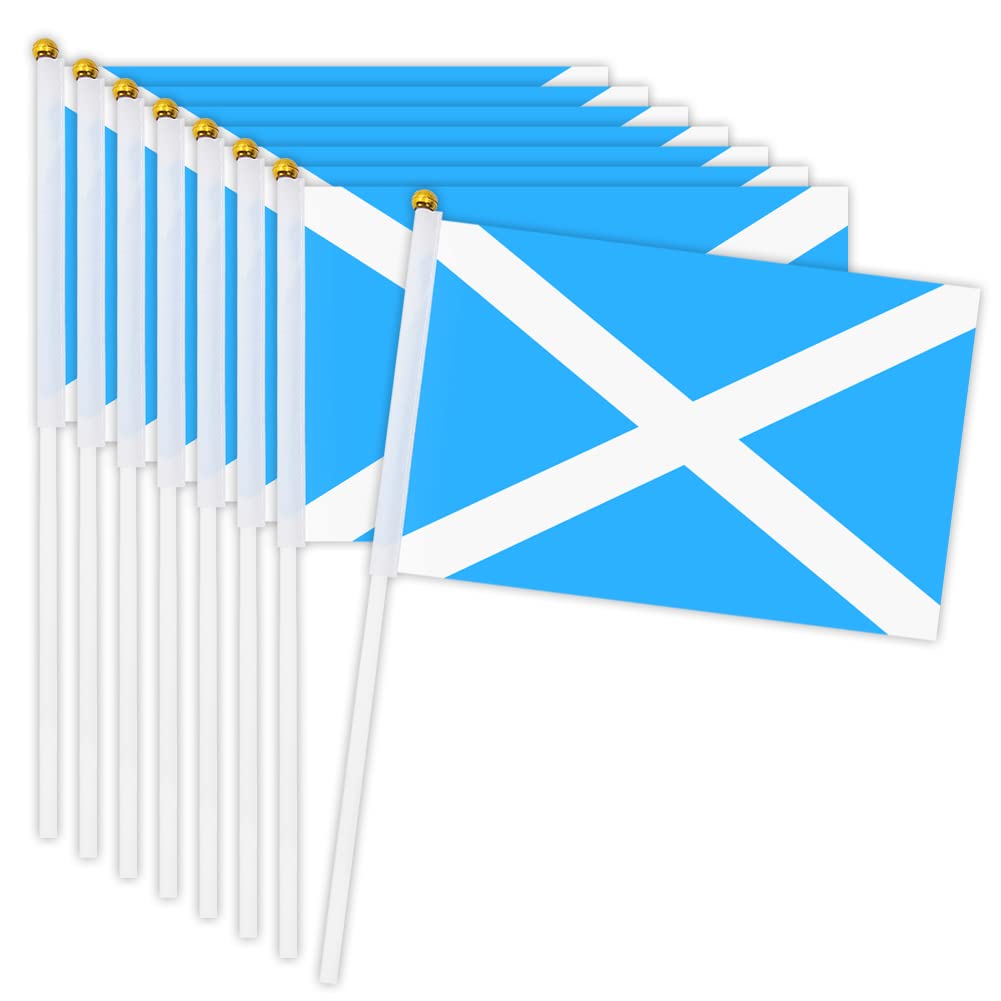 30 Bandiere Scozzesi A Mano - Decorazioni Per Eventi Sportivi E Festività - Foto 3