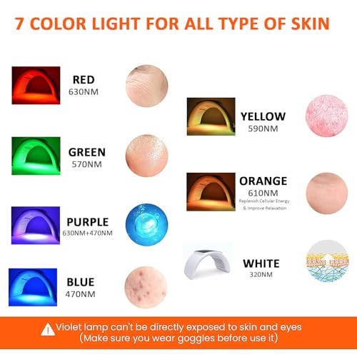 led red light therapy 7 colors in 1 face mask light therapy machine beauty salon home spa body facial skin care rejuvenation device
