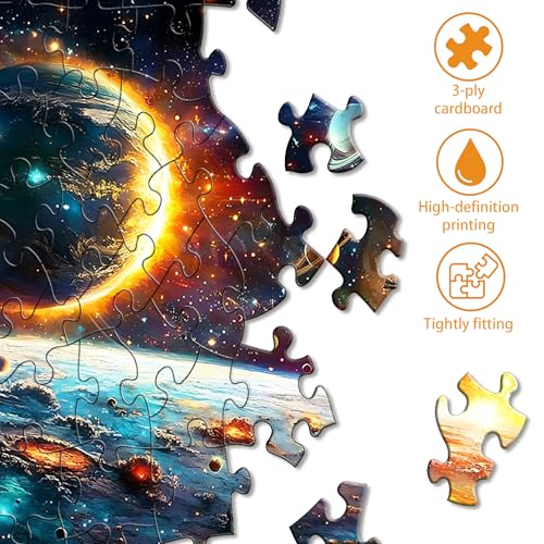 VAIIEYO Astronaut Jigsaw Puzzles for Adults 1000, Planet Jigsaw Puzzles - Image 3