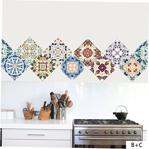 Angoily Adesivos De Papel De Parede De Azulejo Adesivo De Borda De Parede Adesivo De Parede De Cozin