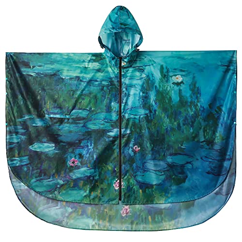 Image of SaphiRose Adult Rain Poncho Waterproof Hooded Zipper Raincoat with Pockets | OEKO-TEX Certified 100% Polyester, Lightweight Packable Storage Pouch, Heat-Sealed Seams, Quick-Dry for Outdoor Hiking