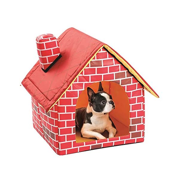 for-Dog-House-for-Cave-Pet-Dog-Tent-with-Cushion-Washable-Dog-Igloo-Bed-for-Small-to-Large-for-Large-Dog-Kennel Red Dog House For Small Pets