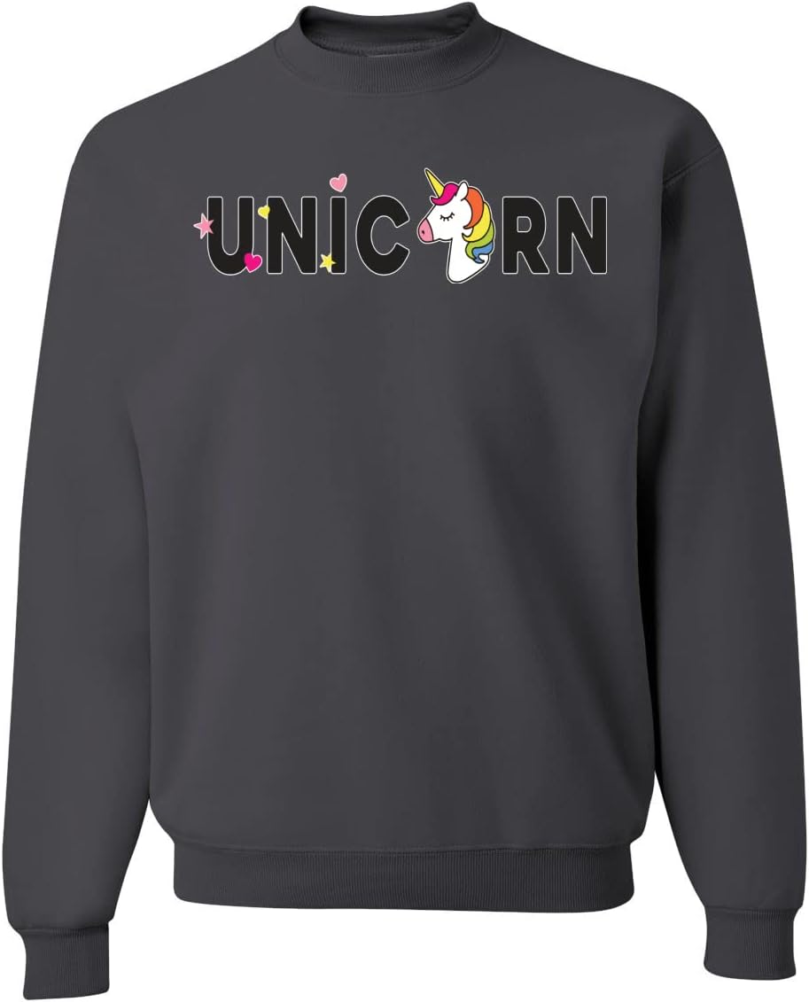 Wild Bobby Unicorn Rainbow LGBTQ Pride Month LGBT Pride Unisex Crewneck Graphic Sweatshirt