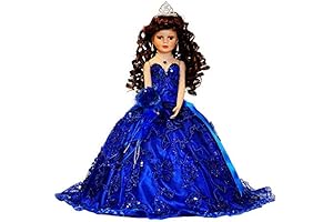 18" Porcelain Quinceanera Umbrella Doll (Quince Anos) KK18725