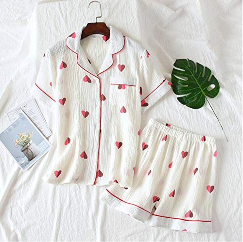 Preisvergleich Produktbild Kllomm Frauen Sommerpyjamas Frauen Freizeit Nachtwäsche Baumwollshorts Pyjamas Sets -S