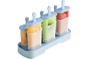 Blue Popsicle Trays Set of 6 - BPA-Free, Easy-Release Ice Pop Makers