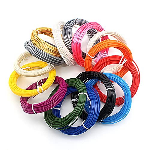15 Colors 3D Pen PLA Filament Refills, Each Color 32.8 Feet, Total 492 feet, 3D Printing Pen PLA Filament 1.75mm, High-Precision Diameter and Kids Safe Refill，from Yousu.