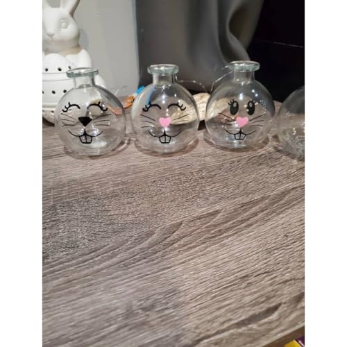 Set de 18 Vinilos Decorativos de Caras de Conejo miniatura 7