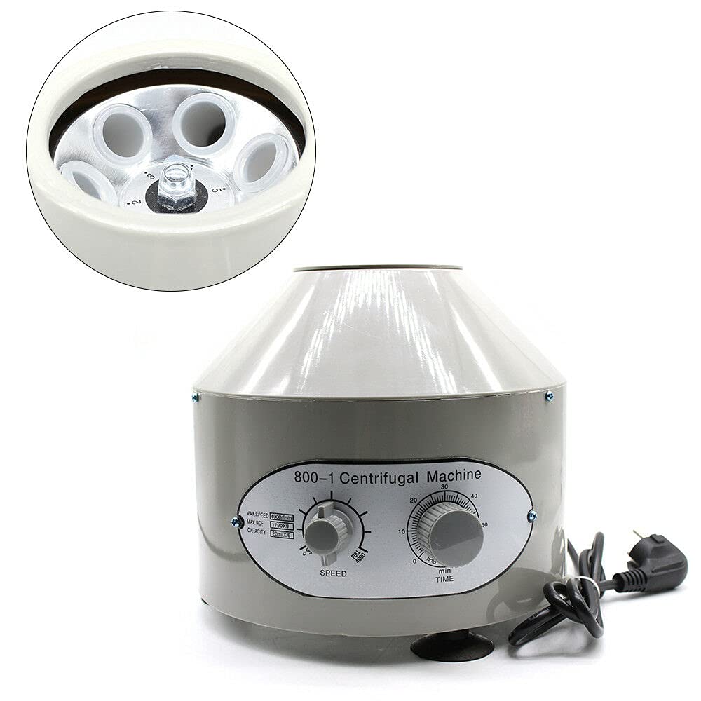 Centrifugeuse électrique de laboratoire - 20 ml x 6 800-1 4000 tours/min - Centrifugeuse de table - Pour tubes de test de laboratoire, vernis à ongles, tatouages,Peinture miniature aérographe