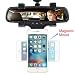 INCART Magnetic Car Mount, Car Rearview Mirror Mount Truck Auto Cell Phone Holder for iPhone X/8/8Plus/7/6s, Samsung Galaxy S8/S7/S6 Edge, Google Nexus, GPS/PDA / MP3 / MP4 Devices and More (Black)