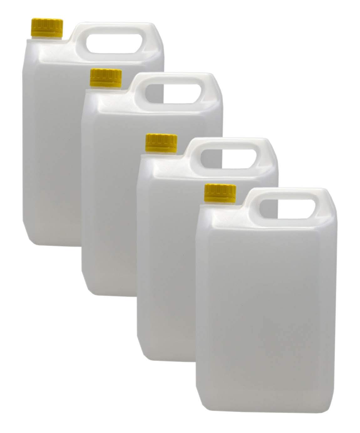 Water Container 5L Water Storage Containers Plastic Jerry Can Pack of 4