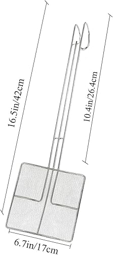 Miniatura 2 de 2 piezas de freidora cuchara espumadera cocina araña freidora espumadera colador para cocinar cuchara coladora profunda cucharón aceite mango largo
