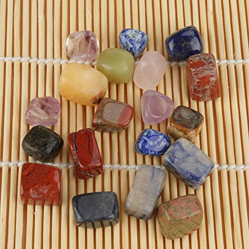 Reiki Balance Meditation Sieradenset van 100 g getrommeld gepolijst natuurlijk kwarts kristal stenen gemengde kleur - Image 6