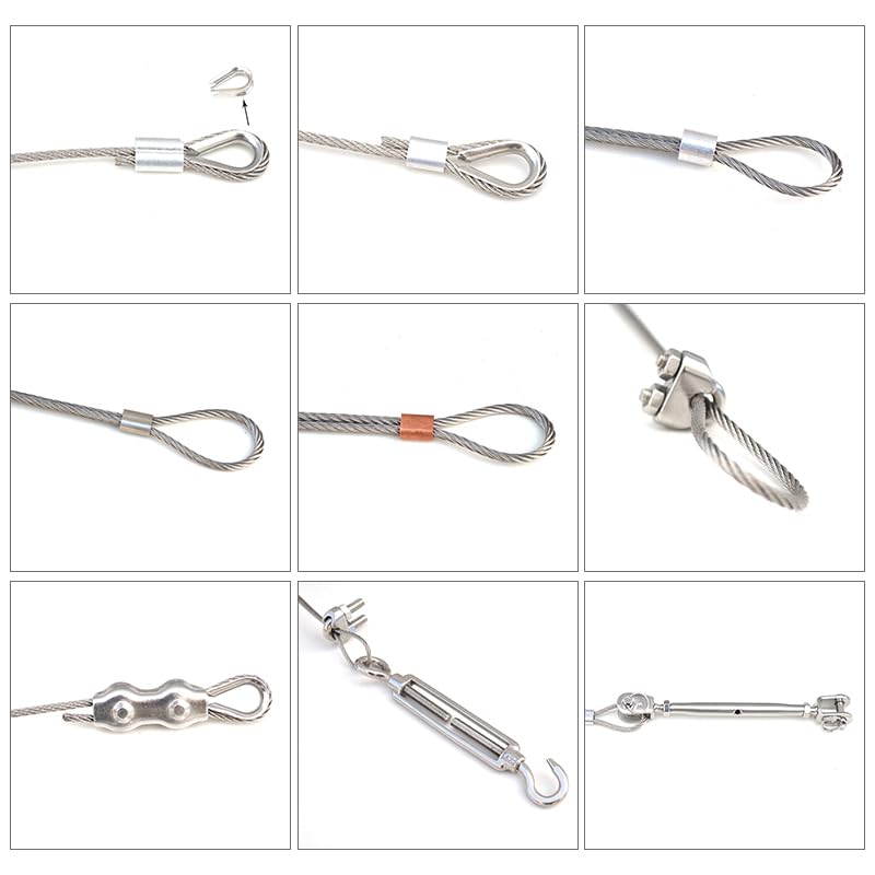 Drahtseil Edelstahl, Stahlseil 1-20M Durchmesser 0,3-10mm 304 Edelstahl Draht Seil 1X7 7X7 7X19 Struktur Kabel Weicher Angeln Hebe Lager(7x19 Structure,20M,5.0mm)