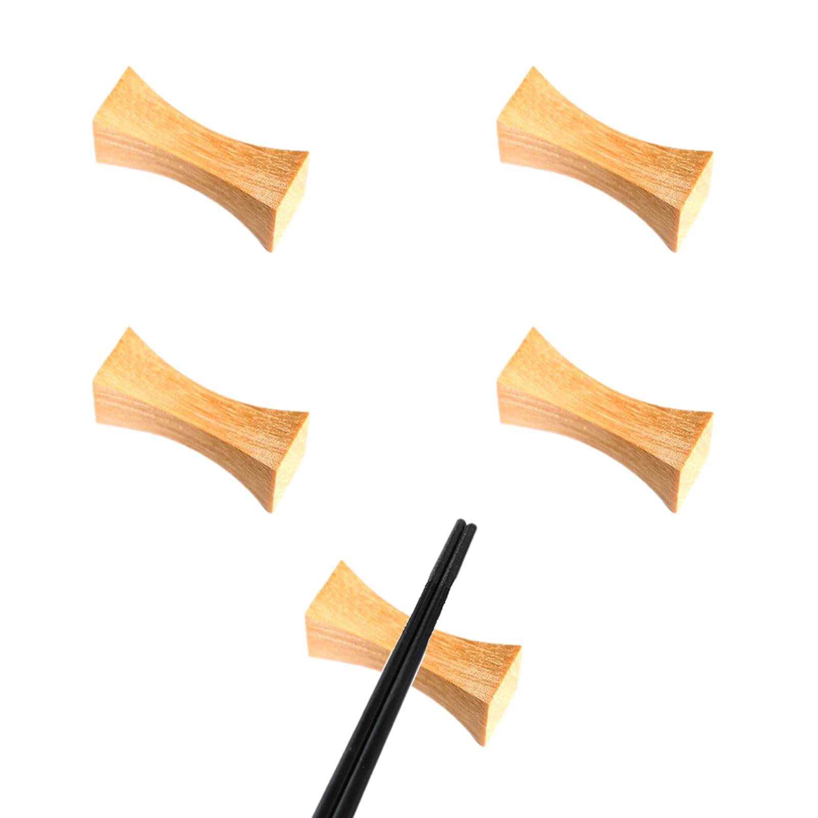MRKU Chopstick Rest Chopsticks Holders Restaurant Wooden,Spoon Fork Stand For Home Chop Sticks,Chinese Rack,Wooden
