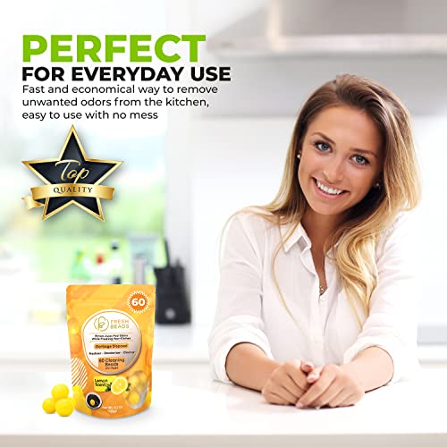 60-Count Sink Garbage Disposal Cleaner, Freshener & Deodorizer Lemon Scent Capsules #TOP7