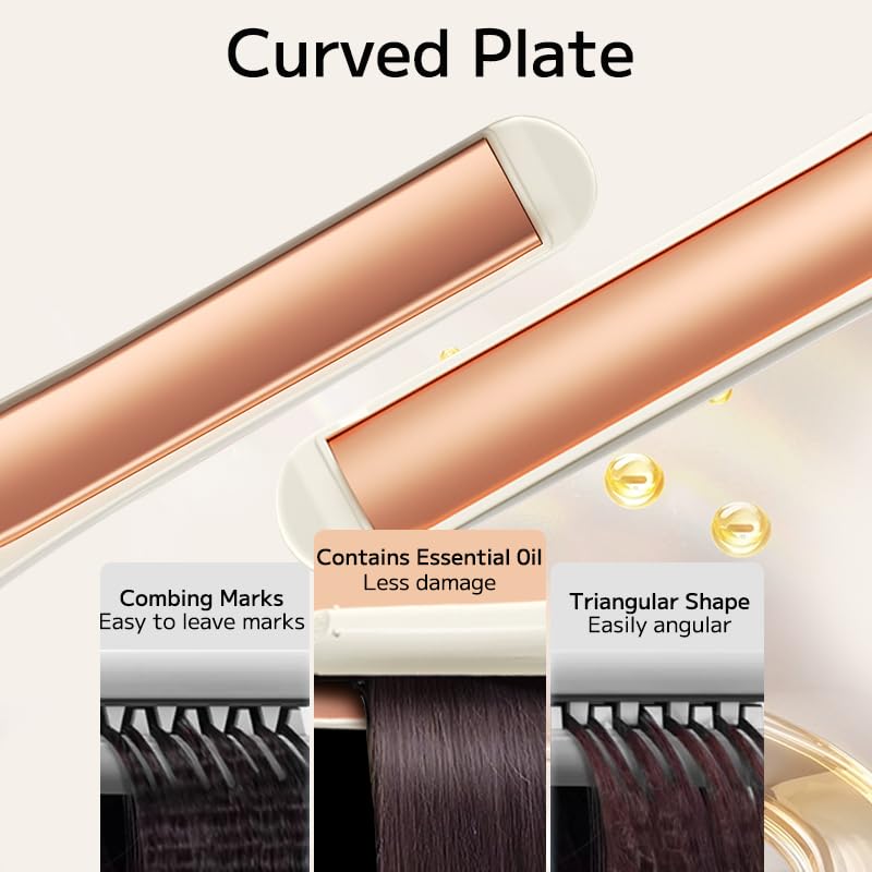 Plancha de Pelo 2 en 1 Inalámbrica con 5 Niveles de Temperatura miniatura 5