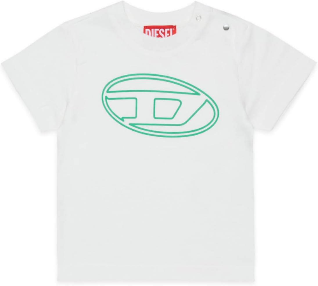 Diesel Baby Jersey T-Shirt with Branded Oval D Maxi Logo