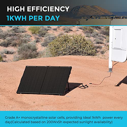 Renogy RNG-KIT-STCS200D-VOY20 200 Watt 12 Volt Portable Solar Panel With Waterproof 20A Charger Controller, Foldable 100W Solar Panel Suitcase thumb #1