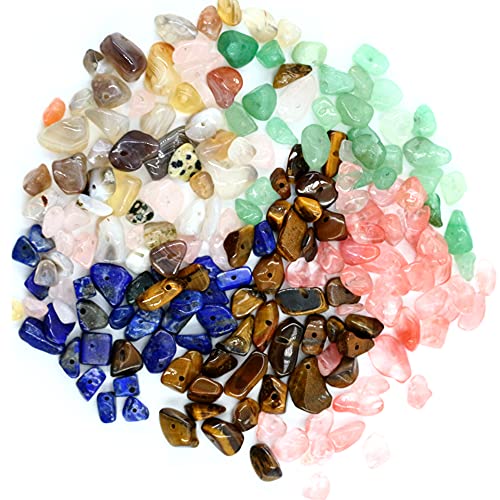 260pcs Natural Unakite Crystal Beads Chips 5mm to 8mm Irregular Gemstone Beads with Holes DIY for Bracelet Necklace Earrings Jewellery Making Craft 32 inch - Image 4