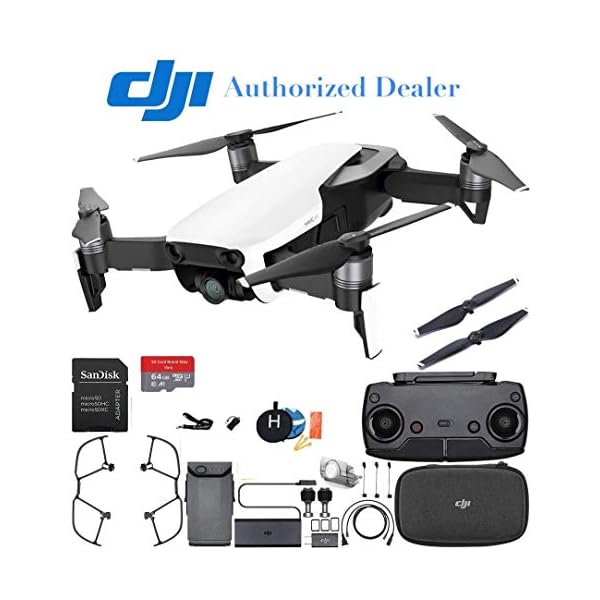 DJI Mavic Air Drone Quadcopter (Arctic White) Starters Bundle (Renewed)