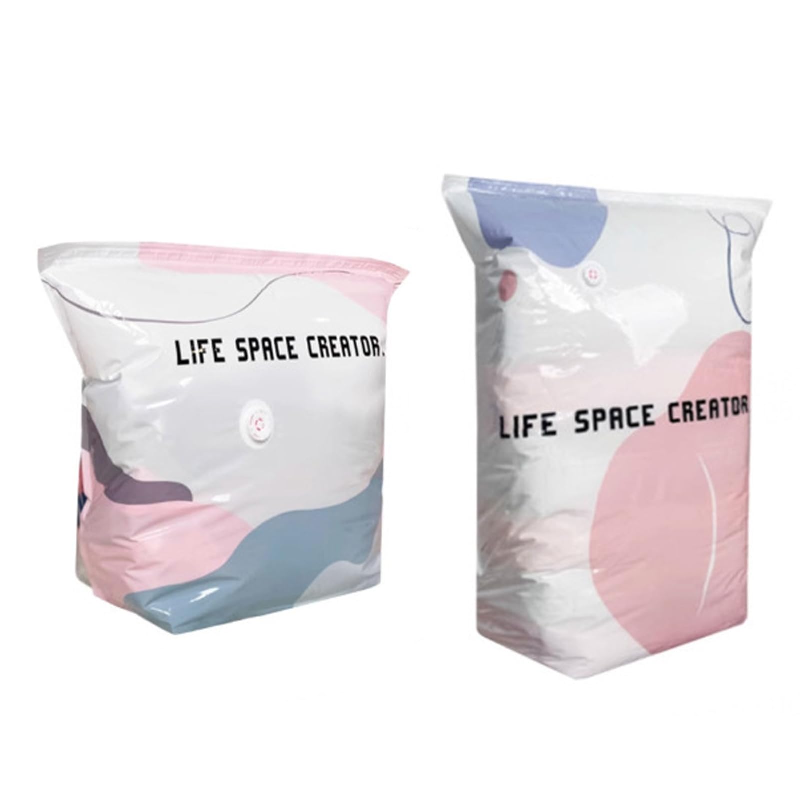 RetroNest No Pump Vacuum Storage Bags, Press and Seal Compression Bags, Reusable Large Vacuum Storage Bag Vacuums Pack Bag for Clothes, Duvets, Bedding, Travel and Home Organisation (M+L) M+L