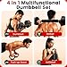 BDSHE Adjustable Dumbbell Set, 45lbs Free Weight Set with Upgraded Nut,4 in1 Dumbbells Set Used as Barbell, Kettlebells, Push up Stand, Weight Set for Home Gym Suitable Men/Women