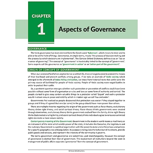 Image of Governance in India Book For UPSC CSE 2023 (1st Edition) by Study IQ | Governance in India Book UPSC Edition