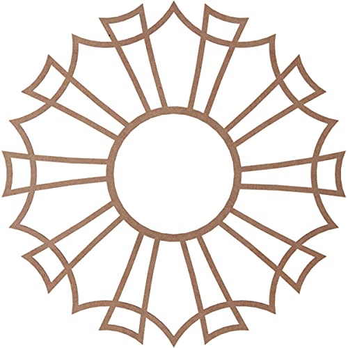 Image of Ekena Millwork 36 inchOD x 12 5 /8 inchID x 3 /8 inchT Augustus Wood Fretwork Pierced Ceiling Medallion, Wood (Paint Grade)