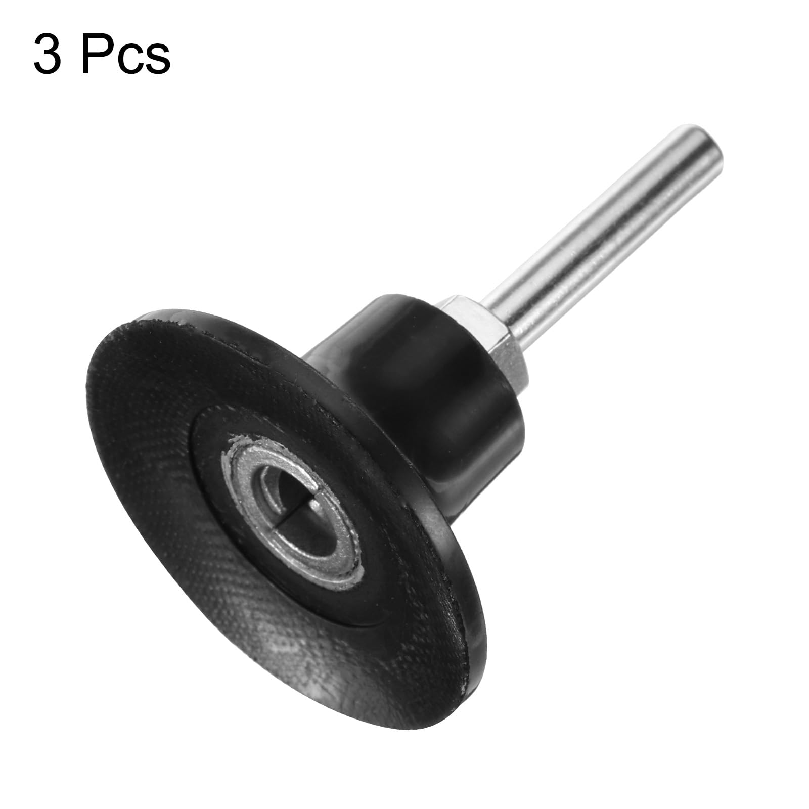 QUARKZMAN 3 Pezzi Porta Dischi da 2" per Dischi a Cambio Rapido Mandrino da 1/4" per Smerigliatrice E Dischi per Levigatura E Condizionamento, Nero