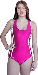 Maiô de Natação Infantil Juvenil Poliamida Premium Nadador Costas Nadador Alças Largas Confortável Listras Viés Latera