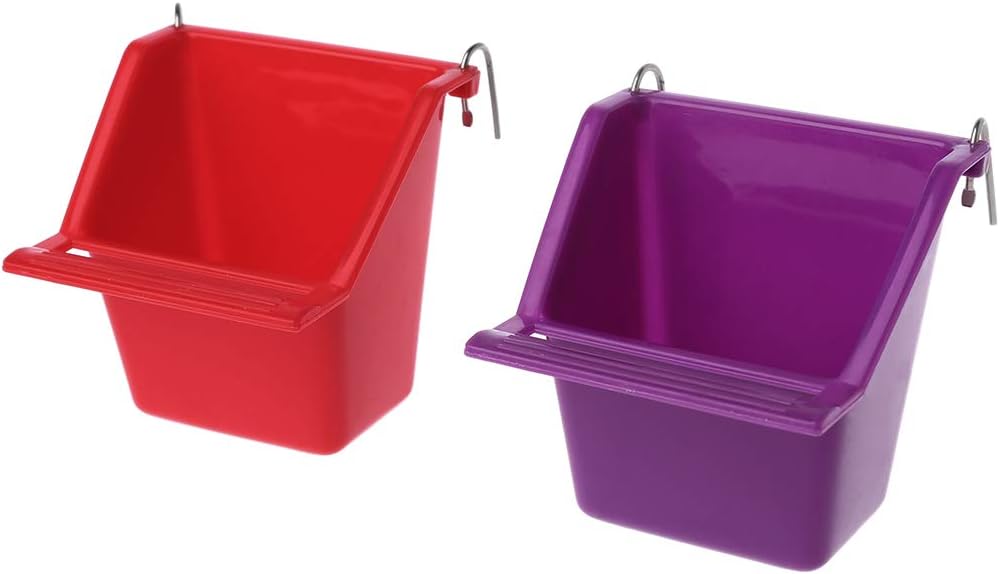XMTPF Plastic Parrot Bird Feeder Bowl Water Drinking Device Bird Pigeons Feeding Cup (S)