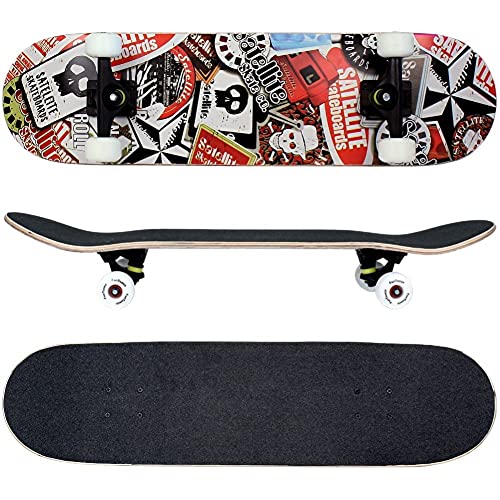 Skateboard Enfant 8 Ans MOB Skateboards Airlines 8.0 - Skateboard Complet 31 X 8 - Planche En Bois D'érable 7 Couches - Prêt à L'emploi - Skateboard Pour Adolescents Skate Board