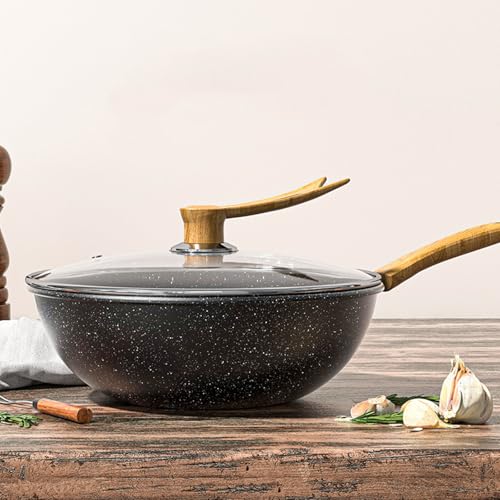 Wok de piedra médica negro 30 cm sin tapa miniatura 7