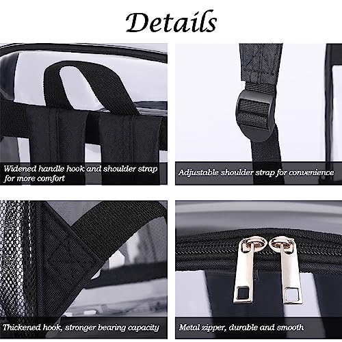 Personalized Clear Backpack Custom Clear Bookbag with Name PVC Heavy Duty Transparent Backpacks Cute See Through Backpack, Black - Style6-soccer2