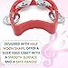 Cheerock 4-Pack Plastic Percussion Handheld Tambourines with 4 Jingle Bells, Mini Rhythm Instruments in 4 Colors for Practice, Rehearsal and Performance