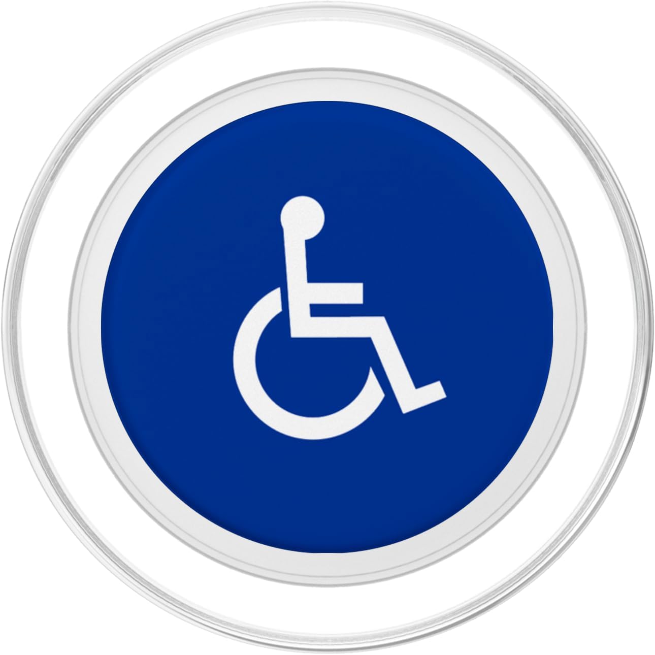 Blue and White Universal Handicap Access Symbol Sign PopSockets MagSafe PopGrip for iPhone