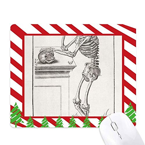 Tapis de souris squelette avec canne de Noël pour sublimer votre espace de télétravail