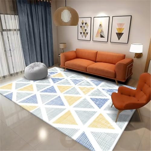 Tapis lavable en machine tout doux et grand format géométrique - 2