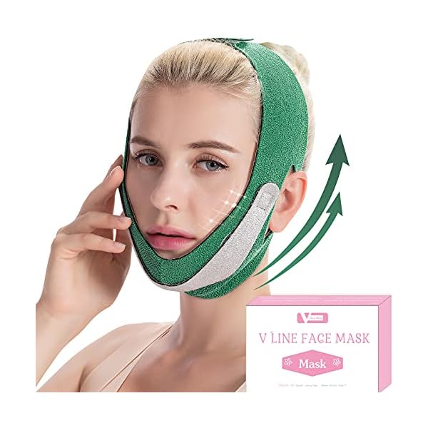Double-Chin-Reducer-V-Line-Lifting-Mask-Breathable-Face-Slimming-Strap-Reusable-V-Line-Face-Shapes-Chin-Cheek-Lift-Up-Anti-Wrinkle-Lifting-Belt-for-Women-Men-Green Double Chin Reducer, V Line Lifting Mask, Breathable Face Slimming Strap, Reusable V-Line Face Shapes Chin Cheek Lift Up Anti Wrinkle Lifting Belt for Women Men (Green)