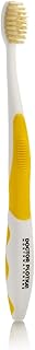 MOUTHWATCHERS Dr Plotkas Extra Soft Kids Toothbrush, Manual Flossing Toothbrushes, Ultra Clean Toothbrush, Yellow Childrens Toothbrush
