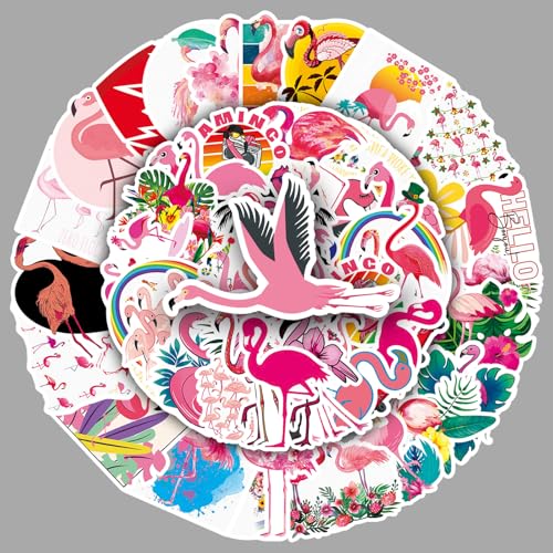 50枚 フラミンゴ 動物 クリエイティブ ステッカーセット おしゃれ 人気 防水 スーツケース ギター 車 バイク 自転車 水筒 ヘルメット パソコン スマホ ノート 可愛い 漫画 シール デカール スノボ スケートボード 荷物 スマホケース 用