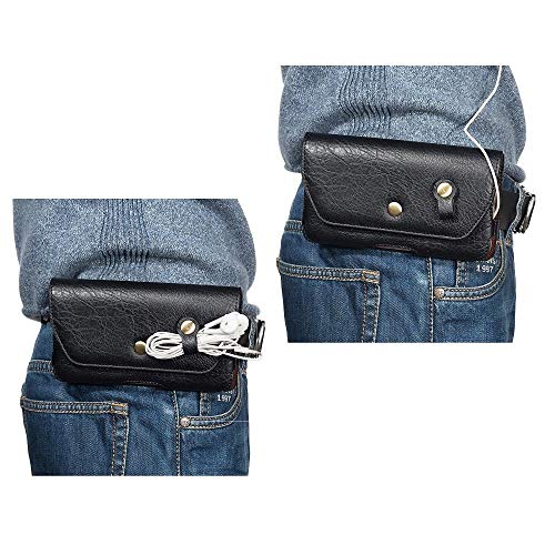 Étui horizontal cuir Tecno Pop 2S 2019 avec finitions haut de gamme